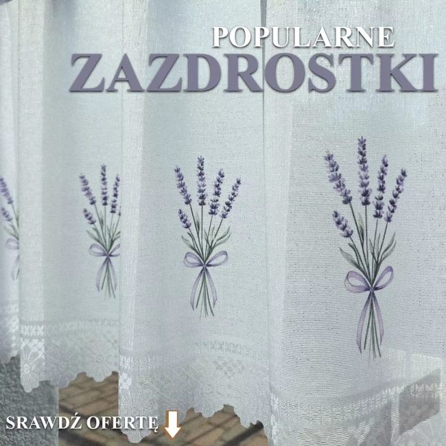 zazdrostka do kuchni LAWENDA - elegancka zazdrostka do kuchni - z obszyciem boków